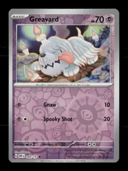 Greavard 099/197 Obsidian Flames Reverse Holo NM/M Pokemon - Image 1
