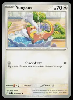 Yungoos 176/197 Common Obsidian Flames Pokemon Near Mint - Image 1