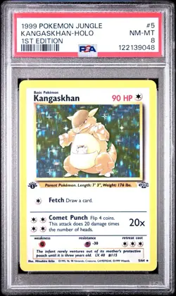 1999 POKEMON JUNGLE 1ST ED #5 KANGASKHAN-HOLO PSA 8 - Image 1