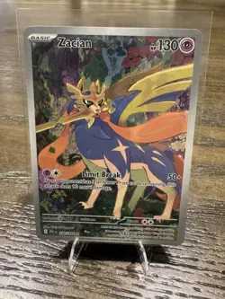 Zacian 100/094 Illustration Rare Pokemon Phantasmal Flames - Image 1