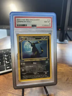 Pokemon Umbreon 13/75 Neo Discovery Holo Rare English 2001 PSA 8 Graded - Image 1