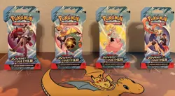 Pokemon Scarlet & Violet Journey Together Sleeved Booster Pack Art Set Of 4 - Image 1
