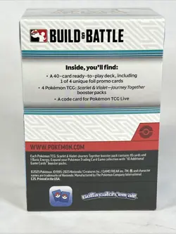 Factory Sealed Pokemon Journey Together Build and Battle Box SV09 4 Packs & Deck - Image 3