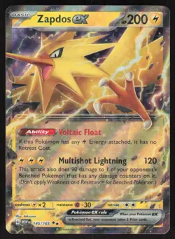 Zapdos ex 145/165 Double Rare 151 Pokemon Near Mint - Image 1