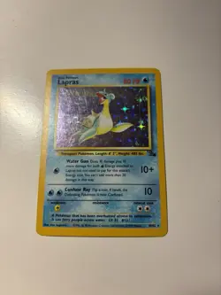 Lapras 10/62 Fossil Set Unlimited (1999) Holo Rare Vintage WOTC Pokemon - LP/MP - Image 1