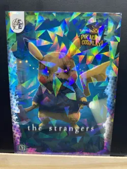 Pikachu as Cosplay The Strangers Non- Pokemon / Horror Fan Art Cracked Ice Holo - Image 5