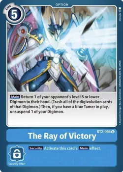 BT2-096 The Ray Of Victory Uncommon Near Mint Digimon Card - Image 1