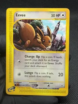 Eevee - Aquapolis 75/147 2002 - E Reader - Pokemon TCG WOTC MP/HP - Image 1