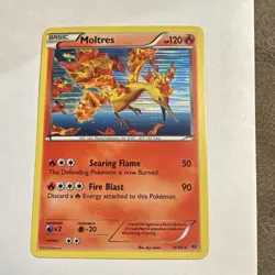 Pokemon Moltres Next Destinies Holo Rare 14/99 English 2012 120 HP - Image 2