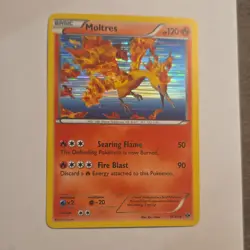 Pokemon Moltres Next Destinies Holo Rare 14/99 English 120 HP - Image 2