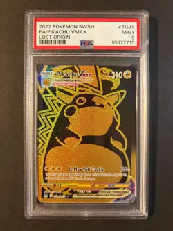 PSA 9 Pokemon Pikachu VMAX TG29/TG30 Lost Origin Full Art - Image 1