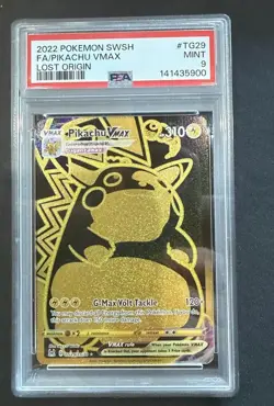 Pikachu Vmax TG29/TG30 Lost Origin Full Art Holo PSA 9 🔥 Pokemon - Image 1
