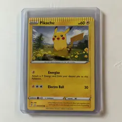 2021 ERROR CRIMPED POKEMON PIKACHU 60 HP - Image 1