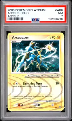 2009 POKEMON PLATINUM ARCEUS #AR6 ARCEUS-HOLO PSA 7 - Image 1