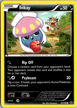 Inkay Pokemon Roaring Skies 41/108 LP - Image 1