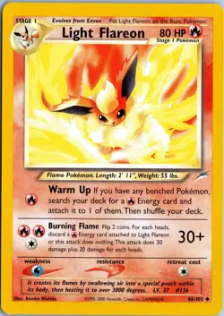 LIGHT FLAREON 46/105 UNCOMMON NEO DESTINY POKEMON UNLIMITED NM - Image 1