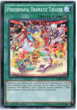 Yugioh - Performapal Dramatic Theater YS16-EN021 1st Edition - Starter Deck: Yuy - Image 1