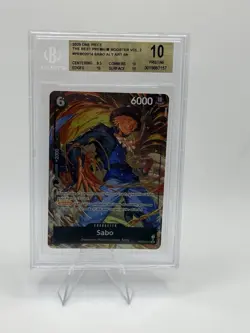 BGS 10 GOLD PRISTINE 2025 ONE PIECE PRB02-PRB VOL.2 ALTERNATE ART SABO - Image 1