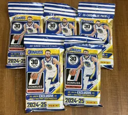 Lot Of 5: 2024-25 Panini Donruss Basketball NBA 30 Card Value Pack - Image 1