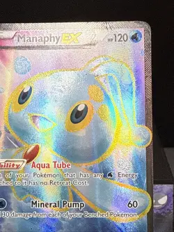 Pokemon Card Manaphy EX 116/122 Full Art Ultra Rare XY BreakPoint Played - Image 2