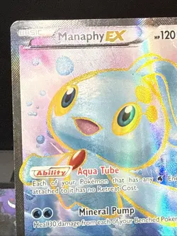 Pokemon Card Manaphy EX 116/122 Full Art Ultra Rare XY BreakPoint Played - Image 3