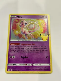 Mew 011/025 - 25th Anniversary Celebrations - Holo Rare Pokemon Card - Image 3