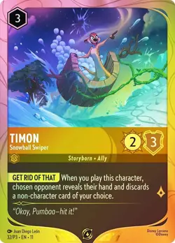 Timon - Snowball Swiper Holo Promotional Cards 32/P3 - Image 1