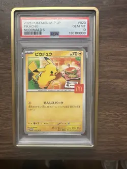 PSA 10 Pikachu 2025 McDonald's Promo Japanese Promo Card From Japan - Image 1