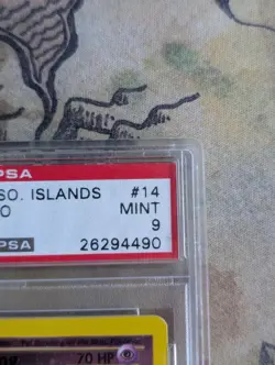 Slowking 14/18 PSA 9 Southern Islands Reverse Holo Promo Card See Description - Image 4