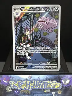 Pokemon Card Team Rocket's Weezing 199/182 Destined Rivals Illustration Rare NM - Image 1