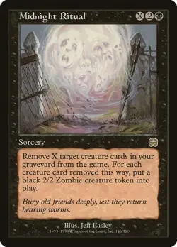 Mercadian Masques Midnight Ritual MTG Magic the Gathering LP - Image 1