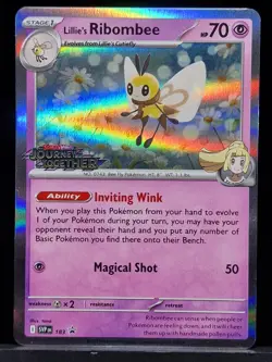 Pokemon TCG Journey Together Lillie's Ribombee SVP 183 Promo Prerelease NM - Image 1