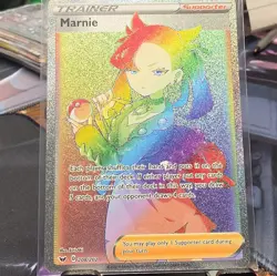 Pokemon TCG Marnie Trainer Supporter 208/202 Sword & Shield Secret Rare Holo Eng - Image 1