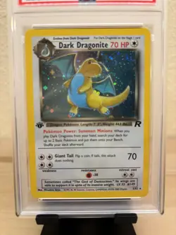 POKEMON TEAM ROCKET 1ST EDITION #5 DARK DRAGONITE PSA 7 - Image 2