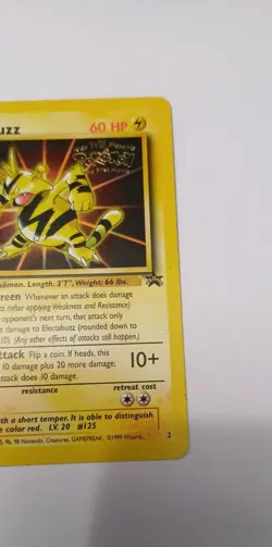 Pokemon TCG Electabuzz Black Star Promo 2 Promo WOTC 1999 the Movie Vintage - Image 4