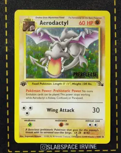 Aerodactyl (Prerelease) 01/62 Holo Promo WoTC Promo Pokemon 1st Edition Holo - Image 1
