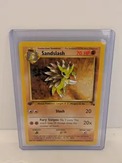 1st EDITION 1995 Sandslash Stage 1 #41/62 Pokemon Card - Image 1
