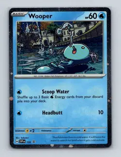 Wooper 155 2024 Pokemon Scarlet & Violet Black Star Promo Cosmos Holo Card NM+ - Image 1