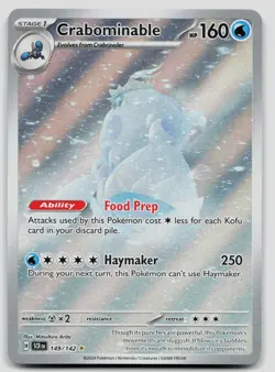 Crabominable 149/142 Stellar Crown Pokemon NM - Image 1