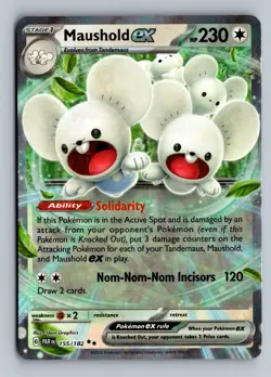 Maushold ex 155/182 Double Rare Paradox Rift Pokemon Near Mint - Image 1
