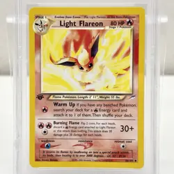 2002 Light Flareon 46/105 Neo Destiny 1st Edition Uncommon DAMAGED SLAB PSA 9 - Image 2