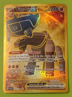 Ting-Lu ex 275/193 Gold Hyper Rare Holo Full Art Pokemon TCG Paldea Evolved - Image 1