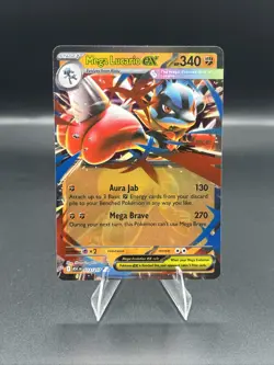 2026 Pokemon Ascended Heroes Mega Lucario EX 113/217 NM - Image 1