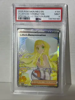 Lillie's Determination #184 Special Illustration Rare PSA 9 Pokemon Mega Evo - Image 1