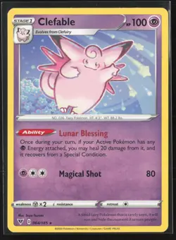 Clefable 064/185 Rare Vivid Voltage Pokemon Moderately Played - Image 1