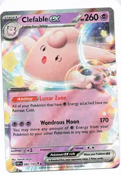 Clefable ex 082/197 SV03: Obsidian Flames Double Rare - Pokemon TCG - NM - Image 1