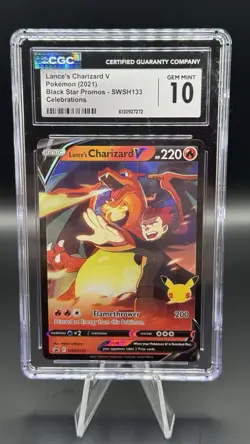 Pokemon TCG Lance's Charizard V SWSH133 Sword & Shield Promo Holo EN CGC 10 - Image 1