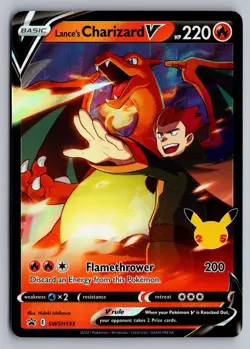 Lance's Charizard V SWSH133 Holo Promo Sword & Shield Promo Pokemon Near Mint - Image 1
