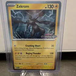 Pokemon TCG SV04 Paradox Rift Zekrom Stamped Cosmos Holo #066/182 - Image 1