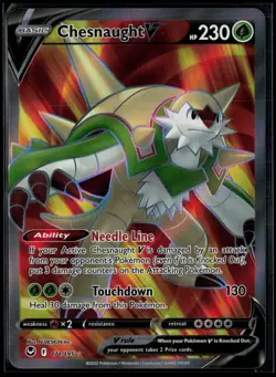 Chesnaught V 171/195 Silver Tempest Ultra Rare Pokemon - Image 1